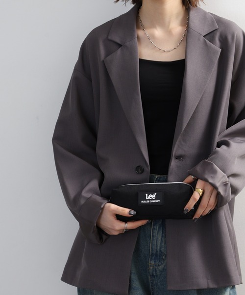 Lee（リー）の「LeeﾎﾟﾘﾗﾊﾞｰﾜｯﾍﾟﾝWﾌｧｽﾅｰﾎﾟｰﾁ（ポーチ・メンズ・ブラック系/ブラック・FREE）」の11枚目の写真