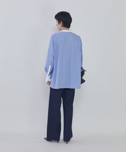 1er Arrondissement(プルミエアロンディスモン)の「ウールギャバジントラウザー(スラックス・レディース・ブルー系その他3/カーキ・38/36)」の20枚目の写真