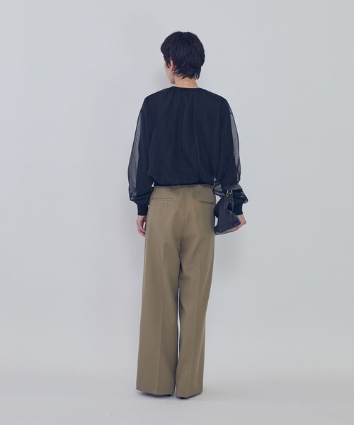 1er Arrondissement(プルミエアロンディスモン)の「ウールギャバジントラウザー(スラックス・レディース・ブルー系その他3/カーキ・38/36)」の14枚目の写真