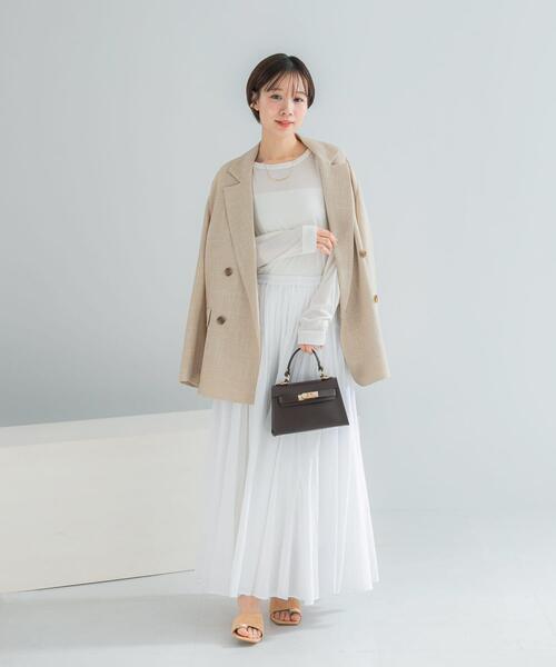 URBAN RESEARCH ROSSO WOMEN（アーバンリサーチ　ロッソ）の「コットンボリュームマキシスカート（スカート・レディース・パープル系その他/ホワイト/ブラック・FREE）」の13枚目の写真