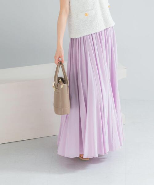 URBAN RESEARCH ROSSO WOMEN（アーバンリサーチ　ロッソ）の「コットンボリュームマキシスカート（スカート・レディース・パープル系その他/ホワイト/ブラック・FREE）」の17枚目の写真