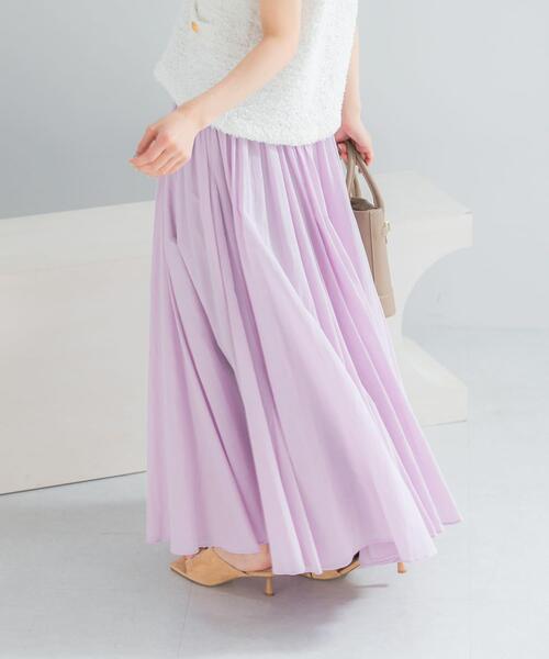 URBAN RESEARCH ROSSO WOMEN（アーバンリサーチ　ロッソ）の「コットンボリュームマキシスカート（スカート・レディース・パープル系その他/ホワイト/ブラック・FREE）」の19枚目の写真