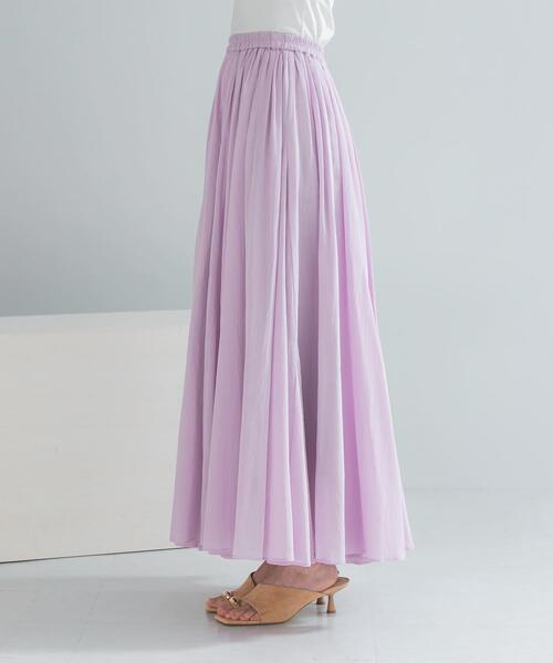 URBAN RESEARCH ROSSO WOMEN（アーバンリサーチ　ロッソ）の「コットンボリュームマキシスカート（スカート・レディース・パープル系その他/ホワイト/ブラック・FREE）」の21枚目の写真