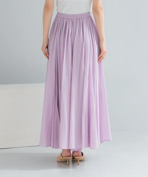 URBAN RESEARCH ROSSO WOMEN（アーバンリサーチ　ロッソ）の「コットンボリュームマキシスカート（スカート・レディース・パープル系その他/ホワイト/ブラック・FREE）」の22枚目の写真