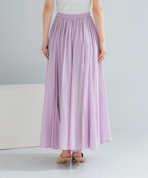 URBAN RESEARCH ROSSO WOMEN（アーバンリサーチ　ロッソ）の「コットンボリュームマキシスカート（スカート・レディース・パープル系その他/ホワイト/ブラック・FREE）」の5枚目の写真