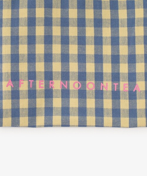 Afternoon Tea(アフタヌーンティー)の「ギンガムチェック巾着ポーチ(ポーチ・レディース・ブルー・ONE SIZE)」の5枚目の写真