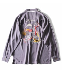 セール】［HOUSTON ヒューストン］NEW JERSEY EMB RAYON BOWLING L/S