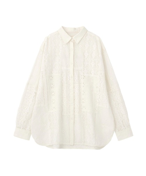 AMERICAN HOLIC(アメリカンホリック)の「レースパッチワークシャツ(シャツ/ブラウス・レディース・オフホワイト/ブラック/ブラウン・L/M)」の17枚目の写真