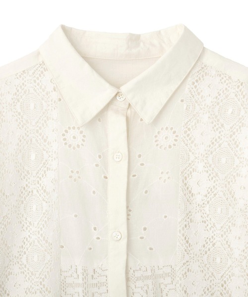 AMERICAN HOLIC(アメリカンホリック)の「レースパッチワークシャツ(シャツ/ブラウス・レディース・オフホワイト/ブラック/ブラウン・L/M)」の19枚目の写真