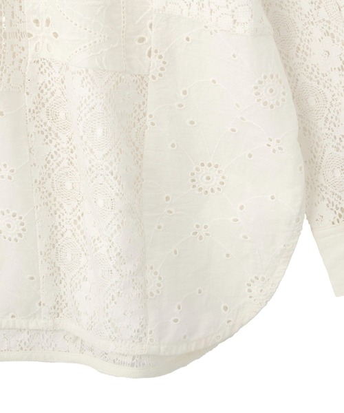 AMERICAN HOLIC(アメリカンホリック)の「レースパッチワークシャツ(シャツ/ブラウス・レディース・オフホワイト/ブラック/ブラウン・L/M)」の21枚目の写真
