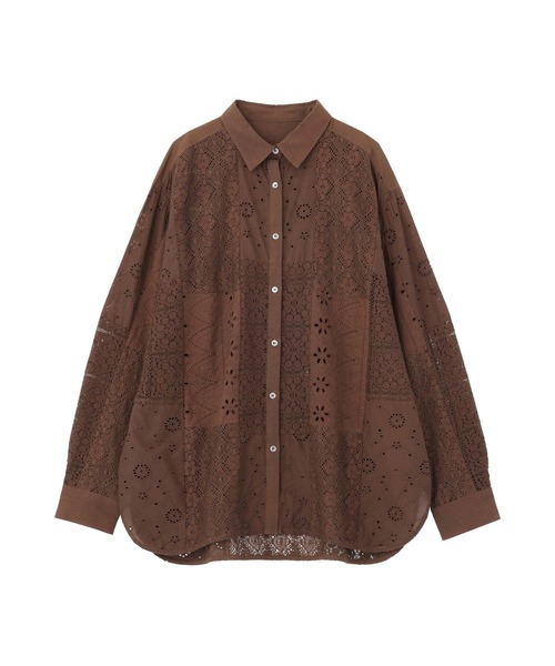 AMERICAN HOLIC(アメリカンホリック)の「レースパッチワークシャツ(シャツ/ブラウス・レディース・オフホワイト/ブラック/ブラウン・L/M)」の16枚目の写真