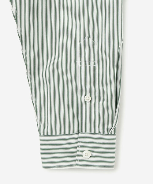 GYMPHLEX（ジムフレックス）の「Gymphlex | コットン ショートボタンダウンシャツ STRIPE WOMEN（シャツ/ブラウス・レディース・グリーン系その他・14）」の5枚目の写真