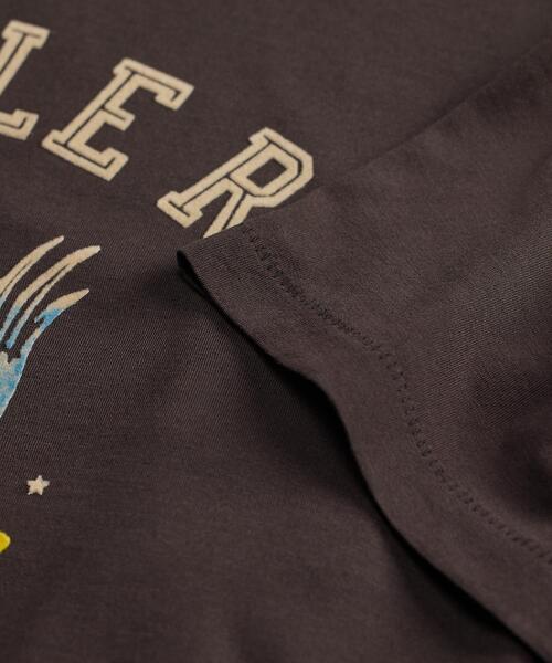 RRL（ダブル アール エル）の「ガーメントダイド ジャージー グラフィック Tシャツ（Tシャツ/カットソー・メンズ・ブラック系1・XXL/XS/XL/M/S）」の6枚目の写真