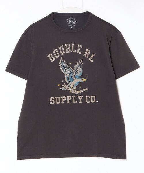 RRL（ダブル アール エル）の「ガーメントダイド ジャージー グラフィック Tシャツ（Tシャツ/カットソー・メンズ・ブラック系1・XXL/XS/XL/M/S）」の3枚目の写真