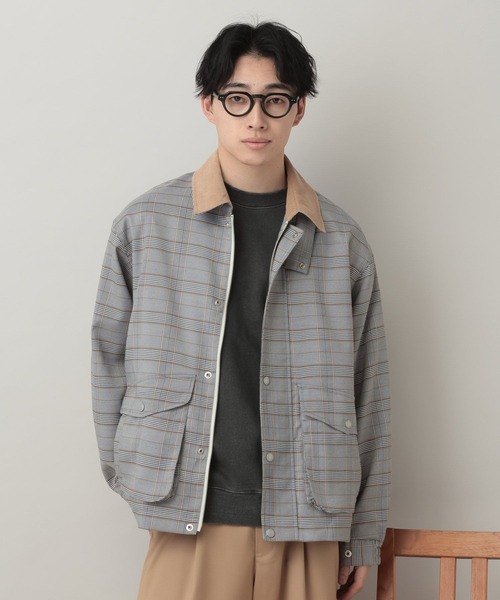RAGEBLUE(レイジブルー)の「Corduroy Design Hunting Jacket/ 襟コーデュロイハンティングジャケット(ブルゾン・メンズ・ブラック/グレー/オフホワイト/グリーン・MEDIUM/LARGE)」の3枚目の写真