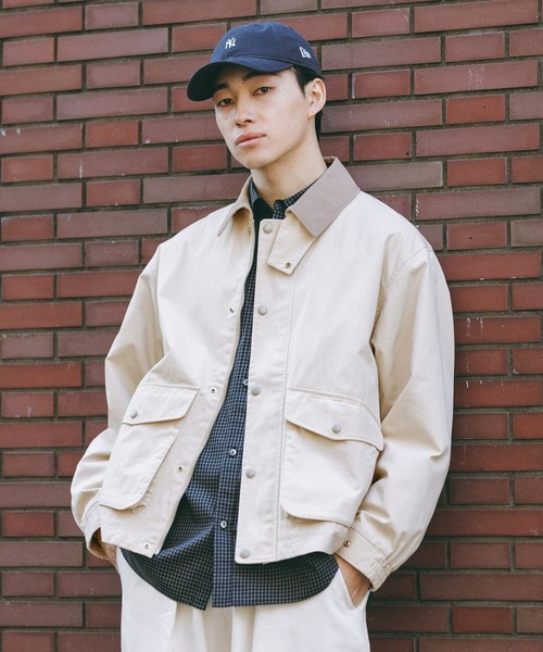 RAGEBLUE(レイジブルー)の「Corduroy Design Hunting Jacket/ 襟コーデュロイハンティングジャケット(ブルゾン・メンズ・ブラック/グレー/オフホワイト/グリーン・MEDIUM/LARGE)」の1枚目の写真