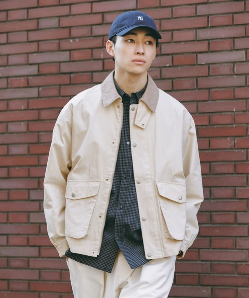 RAGEBLUE(レイジブルー)の「Corduroy Design Hunting Jacket/ 襟コーデュロイハンティングジャケット(ブルゾン・メンズ・ブラック/グレー/オフホワイト/グリーン・MEDIUM/LARGE)」の9枚目の写真