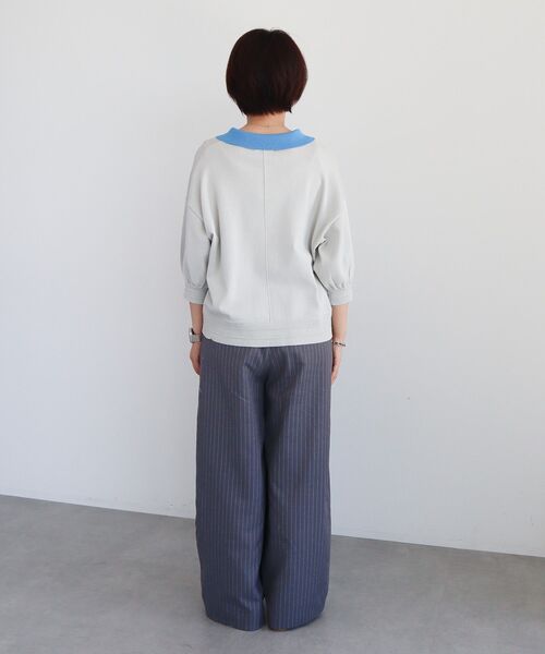 CRAFT STANDARD BOUTIQUE(クラフトスタンダードブティック)の「ストライプタックカーブパンツ(その他パンツ・レディース・グレー系その他2/ベージュ系その他2・L/M)」の19枚目の写真