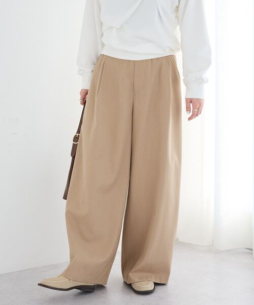 CRAFT STANDARD BOUTIQUE(クラフトスタンダードブティック)の「ストライプタックカーブパンツ(その他パンツ・レディース・グレー系その他2/ベージュ系その他2・L/M)」の2枚目の写真