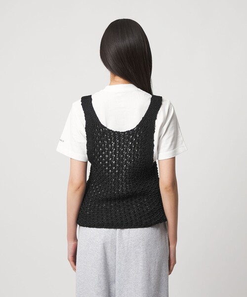 CITEN（シテン）の「＜CITEN＞メッシュニットベスト（ベスト・レディース・ブラック/ダークブラウン/オフホワイト・FREE）」の12枚目の写真