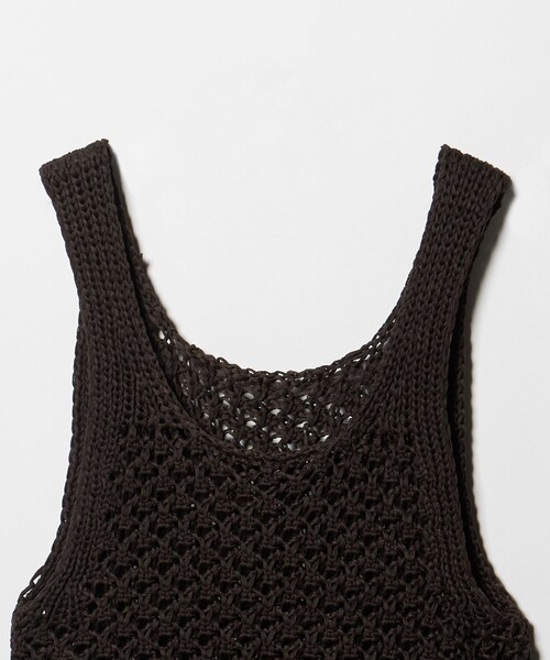 CITEN（シテン）の「＜CITEN＞メッシュニットベスト（ベスト・レディース・ブラック/ダークブラウン/オフホワイト・FREE）」の18枚目の写真