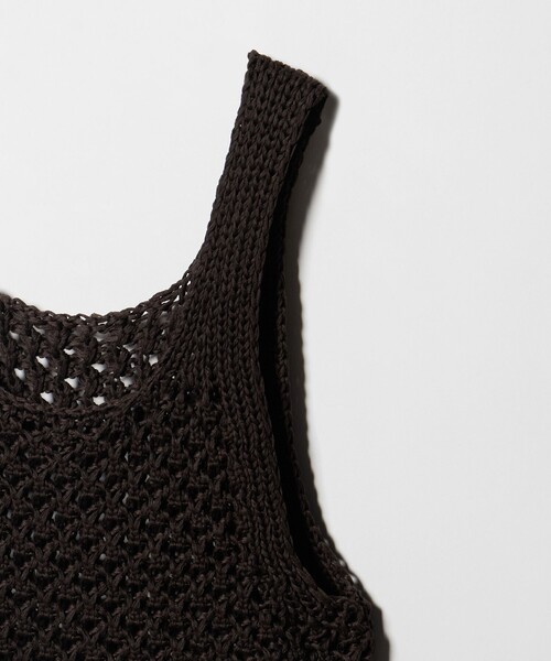 CITEN（シテン）の「＜CITEN＞メッシュニットベスト（ベスト・レディース・ブラック/ダークブラウン/オフホワイト・FREE）」の19枚目の写真