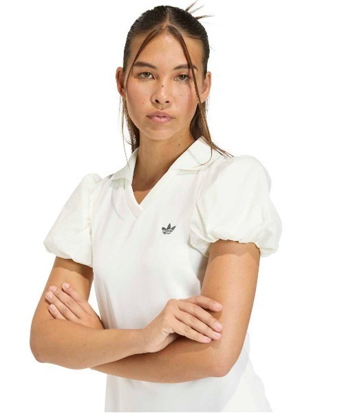 adidas(アディダス)の「adidas originals DRESS WITH BALLOON SLEEVES(アディダスオリジナルス バルーンスリーブ付きワンピース)(ワンピース・レディース・オフホワイト・SMALL/MEDIUM/LARGE)」の5枚目の写真