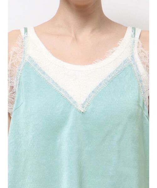 Ungrid(アングリッド)の「レースデザインサテンキャミソール(キャミソール・レディース・ピンク/ブラック/ブルー・FREE)」の13枚目の写真