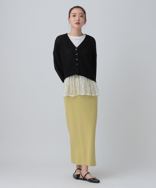 LEPSIM（レプシィム）の「5ゲージカノコカーディガン　639447（カーディガン/ボレロ・レディース・ブラック/ナチュラル・FREE）」の22枚目の写真