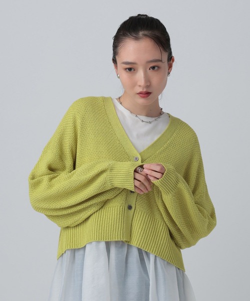 LEPSIM（レプシィム）の「5ゲージカノコカーディガン　639447（カーディガン/ボレロ・レディース・ブラック/ナチュラル・FREE）」の13枚目の写真