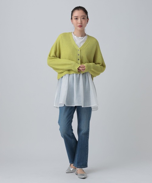 LEPSIM（レプシィム）の「5ゲージカノコカーディガン　639447（カーディガン/ボレロ・レディース・ブラック/ナチュラル・FREE）」の16枚目の写真