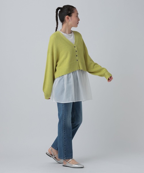 LEPSIM（レプシィム）の「5ゲージカノコカーディガン　639447（カーディガン/ボレロ・レディース・ブラック/ナチュラル・FREE）」の18枚目の写真