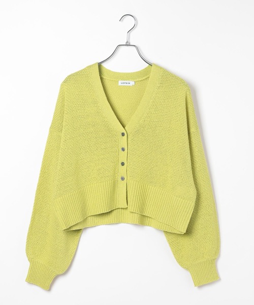 LEPSIM（レプシィム）の「5ゲージカノコカーディガン　639447（カーディガン/ボレロ・レディース・ブラック/ナチュラル・FREE）」の7枚目の写真