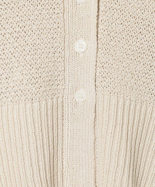 LEPSIM（レプシィム）の「5ゲージカノコカーディガン　639447（カーディガン/ボレロ・レディース・ブラック/ナチュラル・FREE）」の4枚目の写真