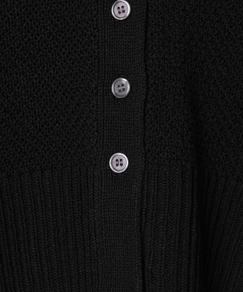 LEPSIM（レプシィム）の「5ゲージカノコカーディガン　639447（カーディガン/ボレロ・レディース・ブラック/ナチュラル・FREE）」の5枚目の写真