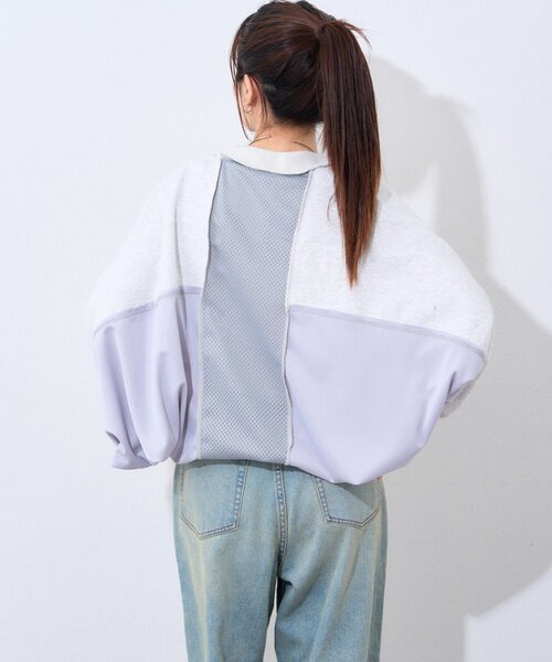 etsinta（エシンタ）の「【etsinta】リメイクスウェット2wayボレロ（Tシャツ/カットソー・レディース・グレー/ネイビー・ONE SIZE）」の9枚目の写真