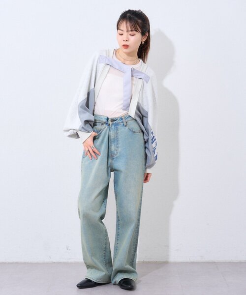 etsinta（エシンタ）の「【etsinta】リメイクスウェット2wayボレロ（Tシャツ/カットソー・レディース・グレー/ネイビー・ONE SIZE）」の11枚目の写真