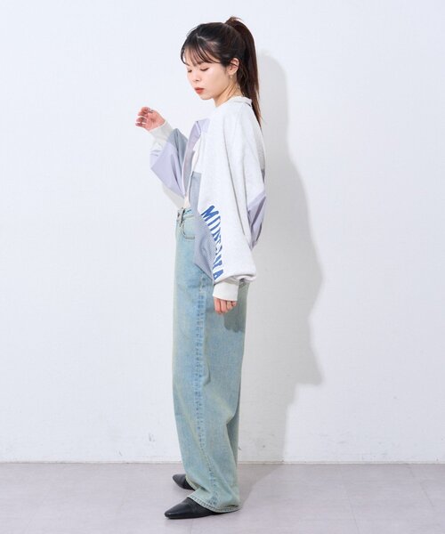 etsinta（エシンタ）の「【etsinta】リメイクスウェット2wayボレロ（Tシャツ/カットソー・レディース・グレー/ネイビー・ONE SIZE）」の12枚目の写真