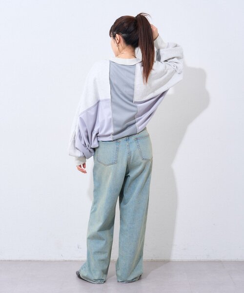 etsinta（エシンタ）の「【etsinta】リメイクスウェット2wayボレロ（Tシャツ/カットソー・レディース・グレー/ネイビー・ONE SIZE）」の14枚目の写真