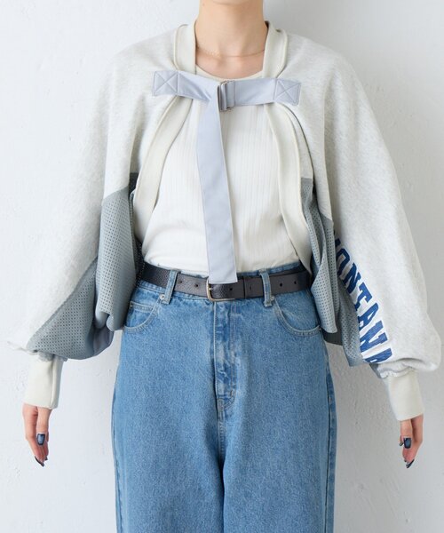 etsinta（エシンタ）の「【etsinta】リメイクスウェット2wayボレロ（Tシャツ/カットソー・レディース・グレー/ネイビー・ONE SIZE）」の15枚目の写真