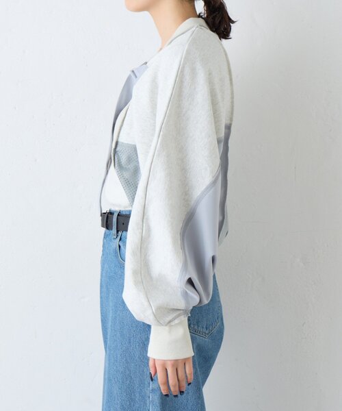 etsinta（エシンタ）の「【etsinta】リメイクスウェット2wayボレロ（Tシャツ/カットソー・レディース・グレー/ネイビー・ONE SIZE）」の16枚目の写真