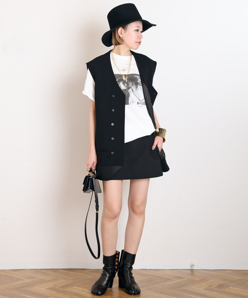 AP STUDIO(エーピーストゥディオ)の「【FRENKEN/フランケン】Waistcoat Oversized Black(スーツベスト・レディース・ブラック・FREE)」の4枚目の写真