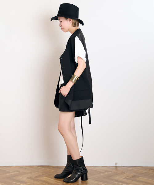 AP STUDIO(エーピーストゥディオ)の「【FRENKEN/フランケン】Waistcoat Oversized Black(スーツベスト・レディース・ブラック・FREE)」の5枚目の写真