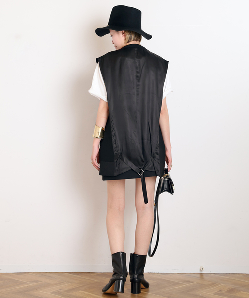 AP STUDIO(エーピーストゥディオ)の「【FRENKEN/フランケン】Waistcoat Oversized Black(スーツベスト・レディース・ブラック・FREE)」の6枚目の写真