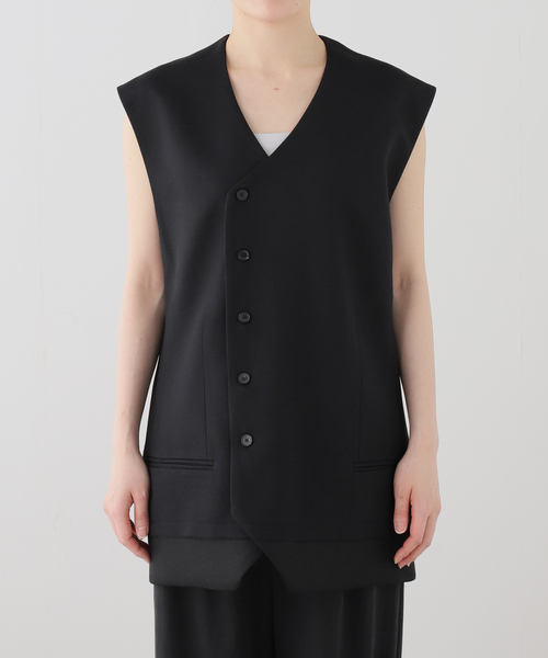 AP STUDIO(エーピーストゥディオ)の「【FRENKEN/フランケン】Waistcoat Oversized Black(スーツベスト・レディース・ブラック・FREE)」の7枚目の写真