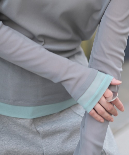 Marient（マリエント）の「レイヤードシアーTOPS（Tシャツ/カットソー・レディース・ピンク/グレー/アイボリー・FREE）」の16枚目の写真