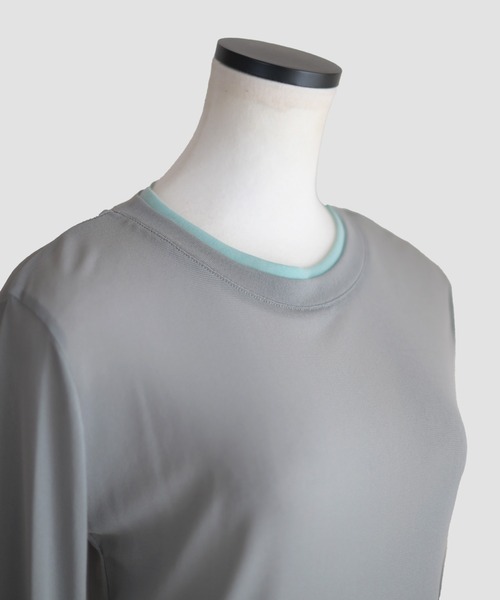 Marient（マリエント）の「レイヤードシアーTOPS（Tシャツ/カットソー・レディース・ピンク/グレー/アイボリー・FREE）」の19枚目の写真