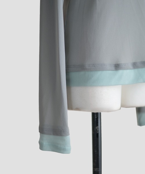 Marient（マリエント）の「レイヤードシアーTOPS（Tシャツ/カットソー・レディース・ピンク/グレー/アイボリー・FREE）」の20枚目の写真