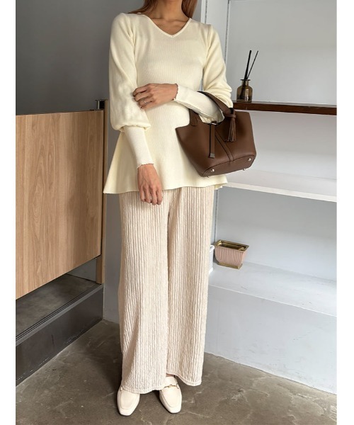 fifth(フィフス)の「リラックスプリーツパンツ(その他パンツ・レディース・ブルー系その他/アイボリー/ブラック・M)」の22枚目の写真