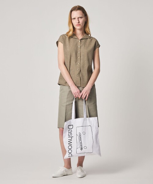 Steven Alan(スティーブンアラン)の「<Steven Alan>チェック ショートスリーブ シャツ(シャツ/ブラウス・レディース・ライトブルー/ブラウン・M/S)」の5枚目の写真